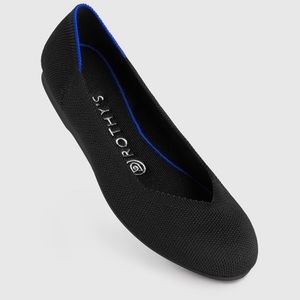 Rothy’s The Flat in Black Solid, Size 10 Like New